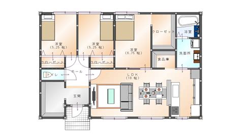 長方形 家|長方形の平屋間取り図64選！【細長い2LDK・3LDK・4LDKを網。